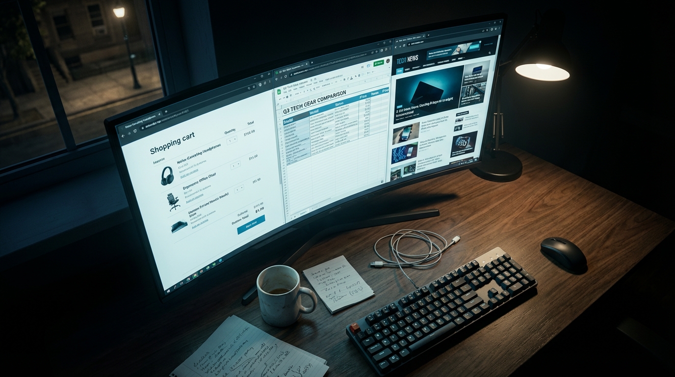Late night NAS research with comparison spreadsheets and shopping carts