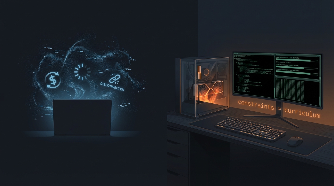 Cloud GPU rental vs local inference — the shift from elastic abstraction to finite, honest constraints