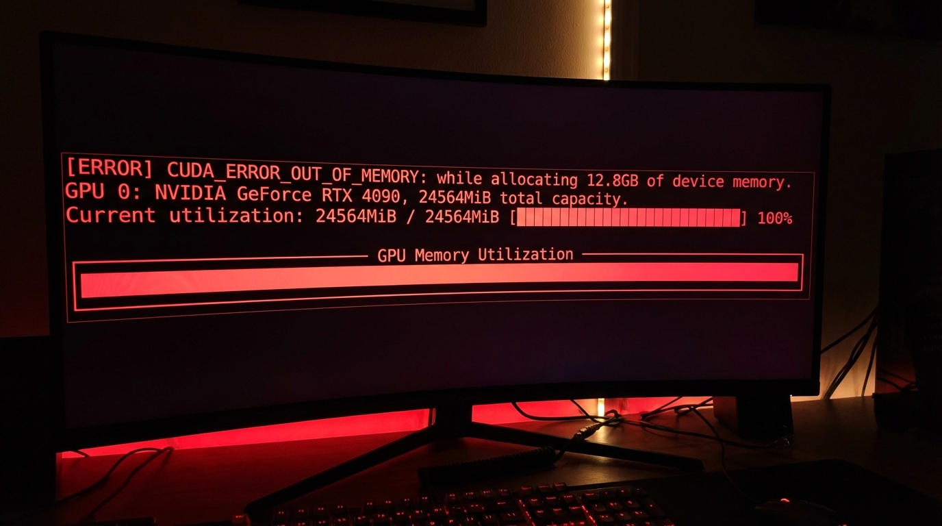 CUDA out of memory error during Mistral 7B LoRA fine-tuning — GPU VRAM exhausted at 8GB
